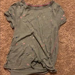 Grey paint splatter T-shirt